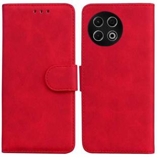 For Tecno Spark 30 Pro Skin Feel Pure Color Flip Leather Phone Case(Red)