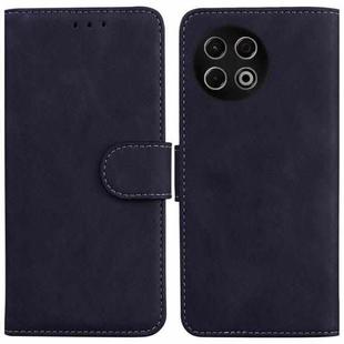 For Tecno Spark 30 Pro Skin Feel Pure Color Flip Leather Phone Case(Black)