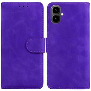 For Tecno Pop 10 / Spark Go 2 4G Skin Feel Pure Color Flip Leather Phone Case(Purple)
