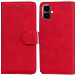 For Tecno Pop 10 / Spark Go 2 4G Skin Feel Pure Color Flip Leather Phone Case(Red)