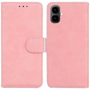 For Tecno Pop 10 / Spark Go 2 4G Skin Feel Pure Color Flip Leather Phone Case(Pink)