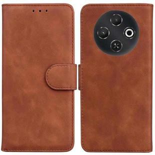 For Tecno Pop 9 5G / Spark 30C 5G Skin Feel Pure Color Flip Leather Phone Case(Brown)