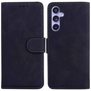 For Samsung Galaxy S23 FE 5G Skin Feel Pure Color Flip Leather Phone Case(Black)