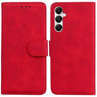 For Samsung Galaxy A05s Skin Feel Pure Color Flip Leather Phone Case(Red)