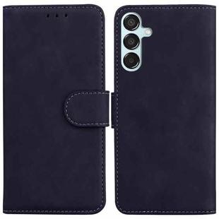 For Samsung Galaxy M15/F15 Skin Feel Pure Color Flip Leather Phone Case(Black)