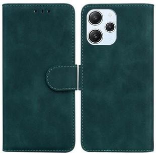 For Xiaomi Redmi 12 Skin Feel Pure Color Flip Leather Phone Case(Green)