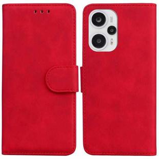 For Xiaomi Poco F5 / Redmi Note 12 Turbo Skin Feel Pure Color Flip Leather Phone Case(Red)