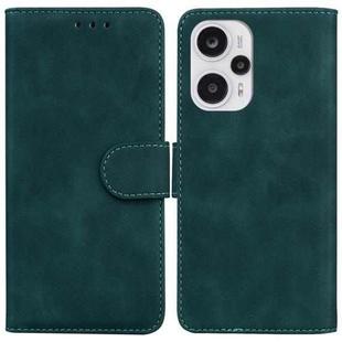 For Xiaomi Poco F5 / Redmi Note 12 Turbo Skin Feel Pure Color Flip Leather Phone Case(Green)