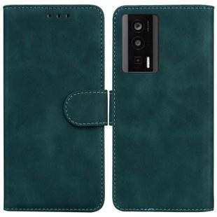 For Xiaomi Poco F5 Pro / Redmi K60 Skin Feel Pure Color Flip Leather Phone Case(Green)