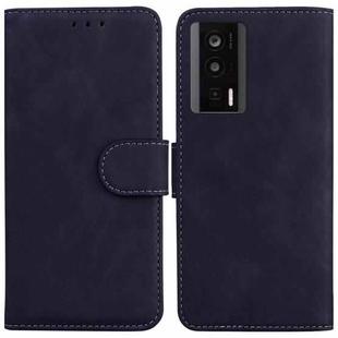 For Xiaomi Poco F5 Pro / Redmi K60 Skin Feel Pure Color Flip Leather Phone Case(Black)