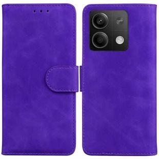 For Xiaomi Redmi Note 13 5G Skin Feel Pure Color Flip Leather Phone Case(Purple)