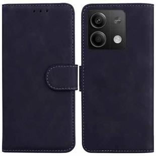 For Xiaomi Redmi Note 13 5G Skin Feel Pure Color Flip Leather Phone Case(Black)