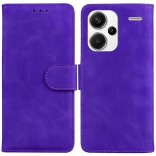 For Xiaomi Redmi Note 13 Pro+ 5G Skin Feel Pure Color Flip Leather Phone Case(Purple)