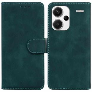 For Xiaomi Redmi Note 13 Pro+ 5G Skin Feel Pure Color Flip Leather Phone Case(Green)