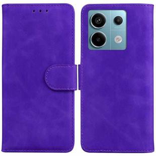 For Xiaomi Redmi Note 13 Pro 5G Skin Feel Pure Color Flip Leather Phone Case(Purple)