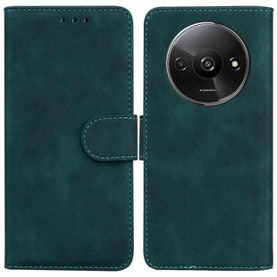 For Xiaomi Redmi A3 Skin Feel Pure Color Flip Leather Phone Case(Green)