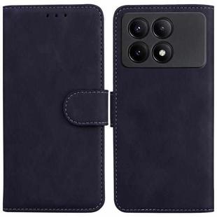 For Xiaomi Redmi K70E / Poco X6 Pro Skin Feel Pure Color Flip Leather Phone Case(Black)