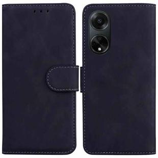 For OPPO A98 5G / F23 5G India Skin Feel Pure Color Flip Leather Phone Case(Black)