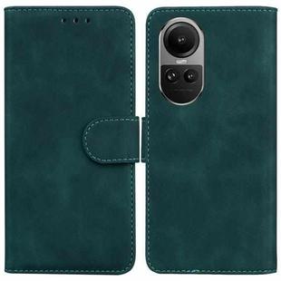 For OPPO Reno10 5G Global/Reno10 Pro Global Skin Feel Pure Color Flip Leather Phone Case(Green)