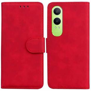 For OPPO K12x Skin Feel Pure Color Flip Leather Phone Case(Red)