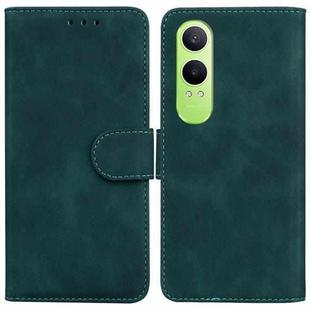 For OPPO K12x Skin Feel Pure Color Flip Leather Phone Case(Green)