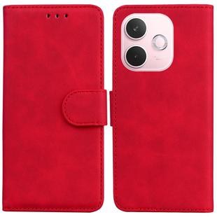 For OPPO A5 Pro 5G Skin Feel Pure Color Flip Leather Phone Case(Red)