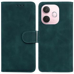 For OPPO A5 Pro 5G Skin Feel Pure Color Flip Leather Phone Case(Green)