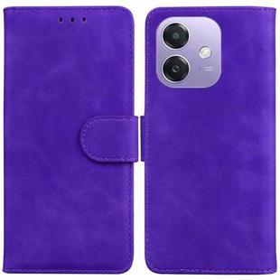 For OPPO A5x 5G / A3 4G / 5G / A3x 4G / 5G Skin Feel Pure Color Flip Leather Phone Case(Purple)