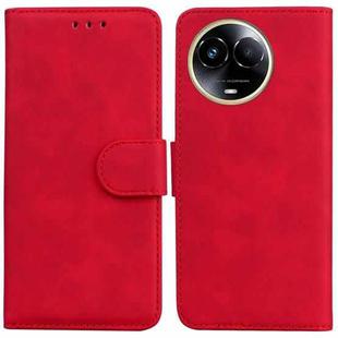 For Realme 11 5G Global Skin Feel Pure Color Flip Leather Phone Case(Red)