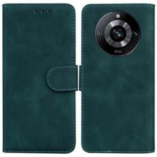 For Realme 11 Pro / 11 Pro+ / Narzo 60 Pro Skin Feel Pure Color Flip Leather Phone Case(Green)