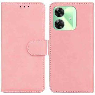 For Realme C61 / C63 / Note 60 Skin Feel Pure Color Flip Leather Phone Case(Pink)