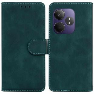 For Realme GT 6 / GT 6T / GT Neo6 Skin Feel Pure Color Flip Leather Phone Case(Green)