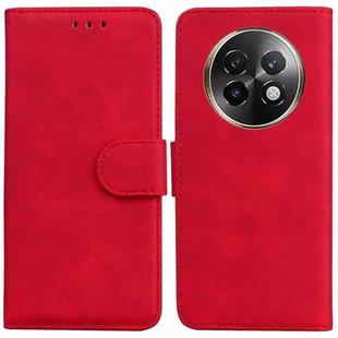 For Realme 13+ Global Skin Feel Pure Color Flip Leather Phone Case(Red)