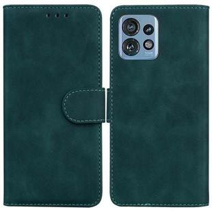 For Motorola Edge 40 Pro Skin Feel Pure Color Flip Leather Phone Case(Green)