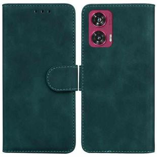 For Motorola Edge 50 Fusion Skin Feel Pure Color Flip Leather Phone Case(Green)