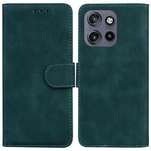 For Motorola Edge 50 Neo 5G Global Skin Feel Pure Color Flip Leather Phone Case(Green)