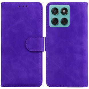 For Motorola Edge 60 Fusion / Edge 5G 2025 Skin Feel Pure Color Flip Leather Phone Case(Purple)
