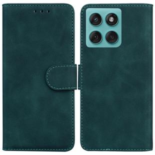 For Motorola Edge 60 Fusion / Edge 5G 2025 Skin Feel Pure Color Flip Leather Phone Case(Green)
