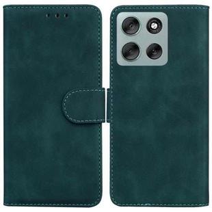 For Motorola Moto G56 5G / G66j 5G / G66y 5G Skin Feel Pure Color Flip Leather Phone Case(Green)