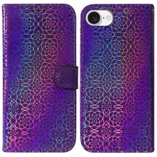 For iPhone SE 2024 Colorful Magnetic Buckle Leather Phone Case(Purple)