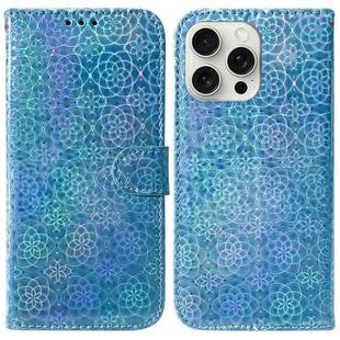 For iPhone 16 Pro Max Colorful Magnetic Buckle Leather Phone Case(Blue)