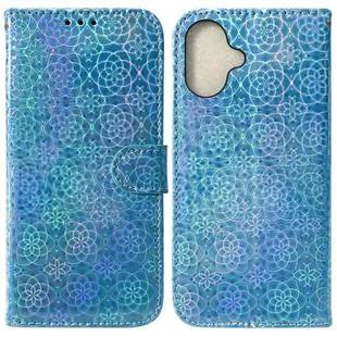 For iPhone 16 Colorful Magnetic Buckle Leather Phone Case(Blue)