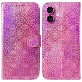 For iPhone 17 Colorful Magnetic Buckle Leather Phone Case(Pink)