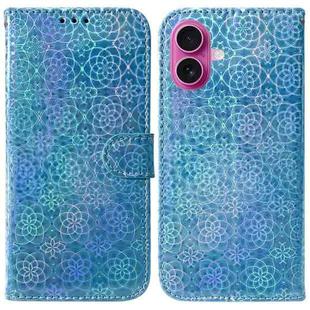 For iPhone 17 Colorful Magnetic Buckle Leather Phone Case(Blue)