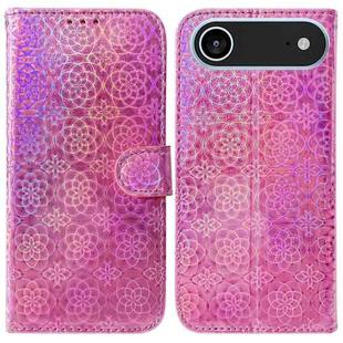 For iPhone 17 Air Colorful Magnetic Buckle Leather Phone Case(Pink)