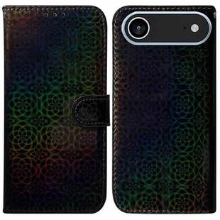 For iPhone 17 Air Colorful Magnetic Buckle Leather Phone Case(Black)