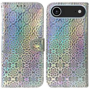 For iPhone 17 Air Colorful Magnetic Buckle Leather Phone Case(Silver)