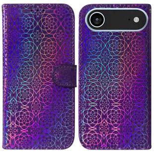 For iPhone 17 Air Colorful Magnetic Buckle Leather Phone Case(Purple)