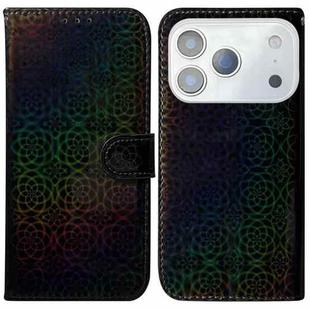 For iPhone 17 Pro Colorful Magnetic Buckle Leather Phone Case(Black)