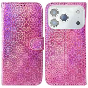 For iPhone 17 Pro Max Colorful Magnetic Buckle Leather Phone Case(Pink)